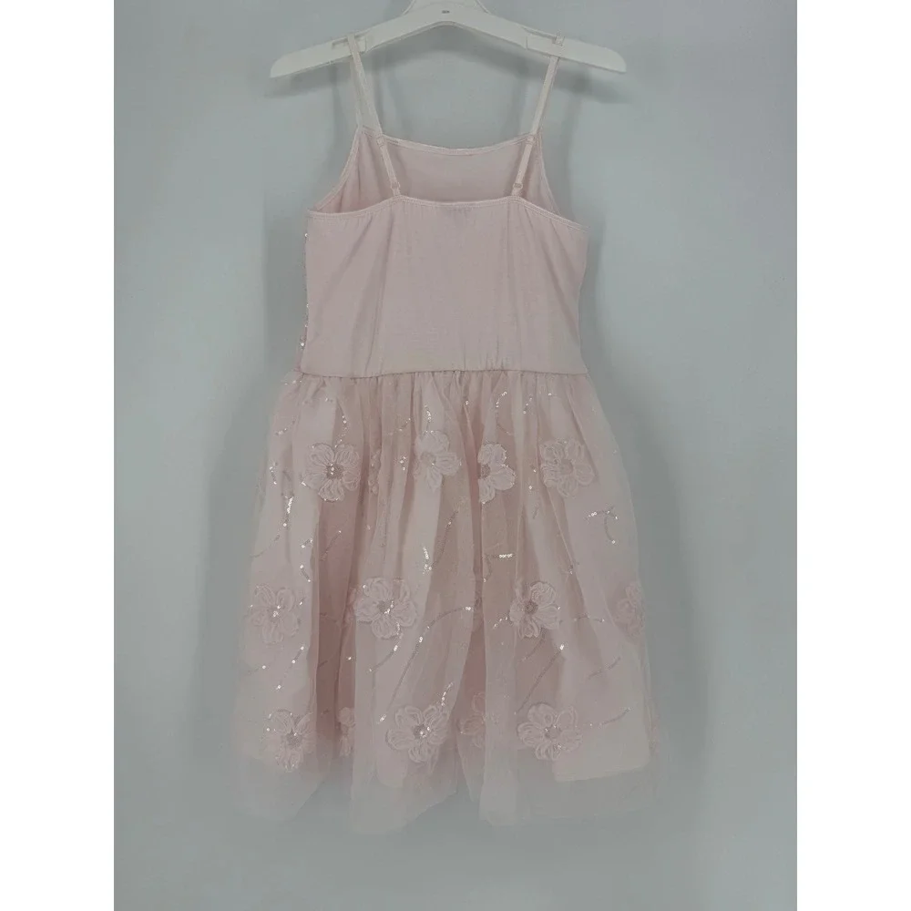 Zenzi Girls Pink Sequin Floral Tulle Party Dress Size XL 14 New With Tags
